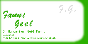 fanni geel business card